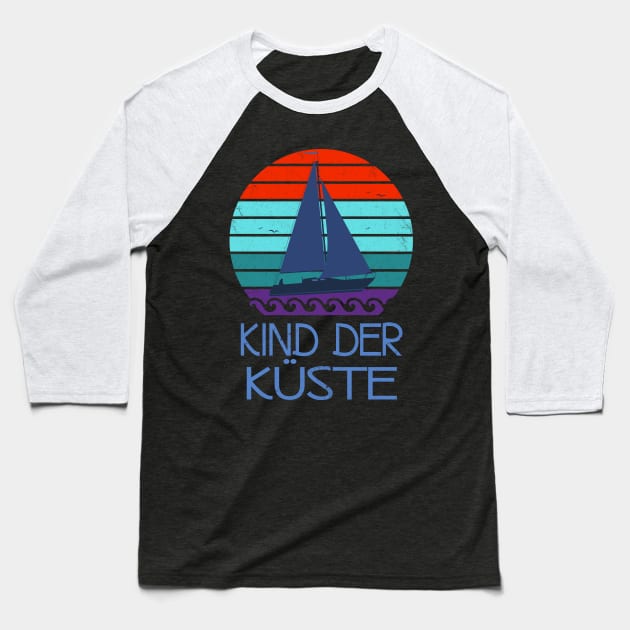 Kind der Küste Nordsee Meer vintage Baseball T-Shirt by Foxxy Merch